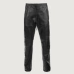 Drawstring Designer Leather Pants - Image 2
