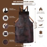 The Riding of Yorkshire Full Grain Dark Brown Apron - Image 2