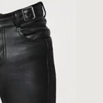 Electric Zipper Mono Leather Pants - Image 3