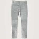 Harbor Gray Leather Biker Jeans - Image 2