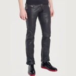Men Casual Leather Pants