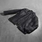 Austere Matte Black Leather Biker Jacket - Image 7