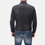 Austere Matte Black Leather Biker Jacket - Image 5
