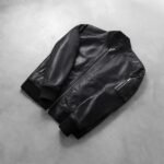Bomia Ma-1 Black Leather Bomber Jacket - Image 7