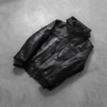 Bouncer Biz Black Leather Bomber Jacket - Image 7