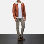 Dan Frost Tan Shearling Jacket - Image 5