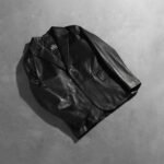 Daron Black Leather Blazer - Image 7