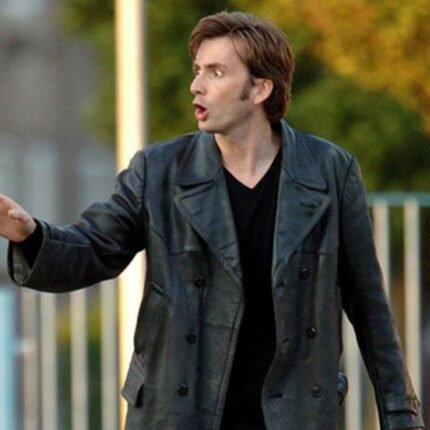David Tennant Doctor Who Leather Trench Coat