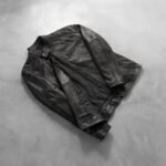 Dean Black Leather Biker Jacket - Image 8