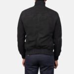 Eaton Black Suede Bomber Jacket - Image 6