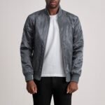 Danson Quilted Grey Varsity Jacket - Image 3