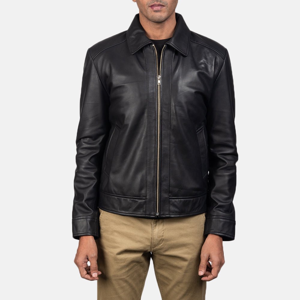 Inferno Black Leather Jacket - Image 3