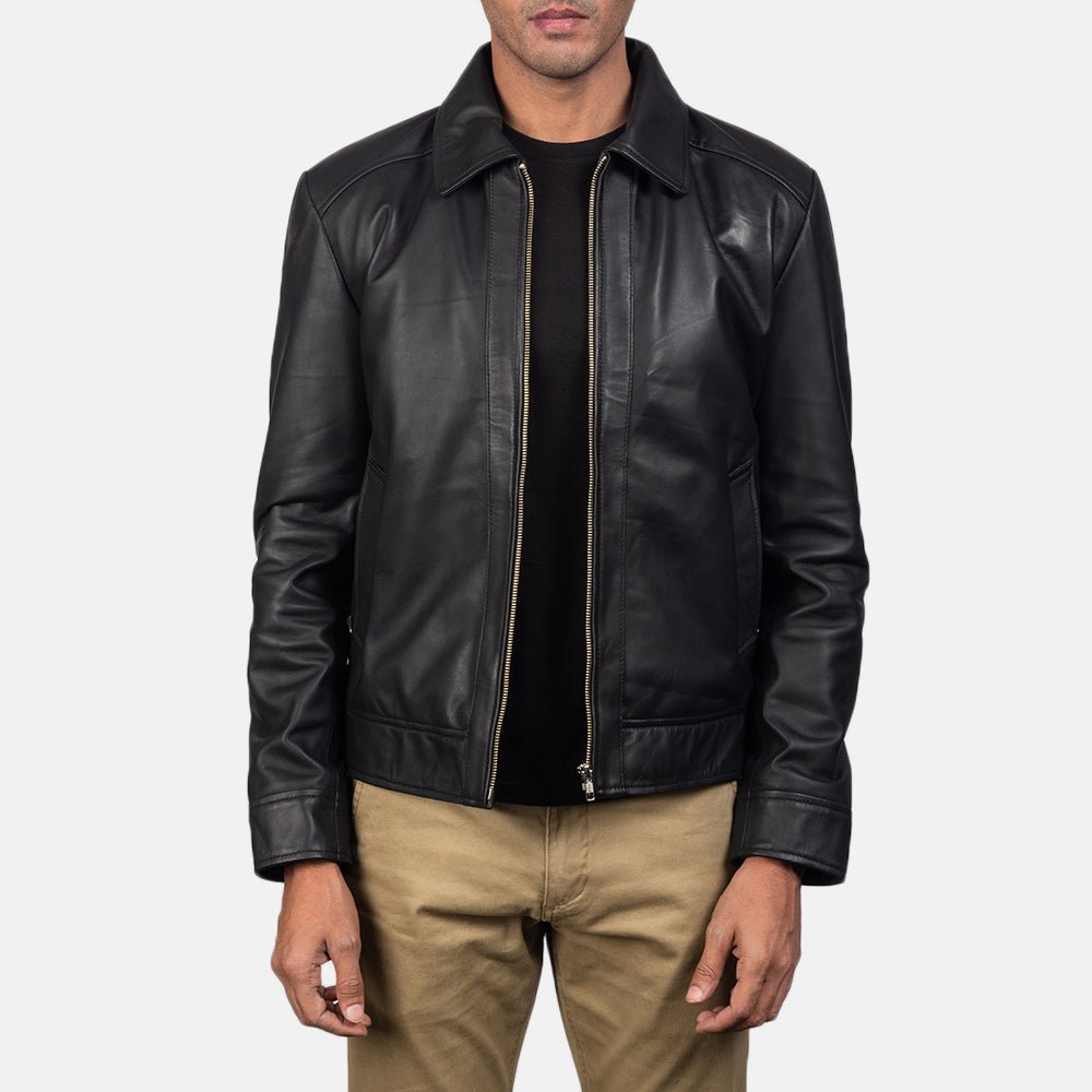 Inferno Black Leather Jacket - Image 1