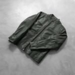 Ionic Green Leather Biker Jacket - Image 7