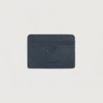 Karl Blue Leather Card Holder