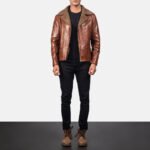 Alberto Shearling Brown Leather Jacket - Image 4
