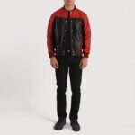 Terrance Black & Red Leather Varsity Jacket - Image 5