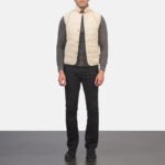 Tony Off-White Suede Vest - Image 3