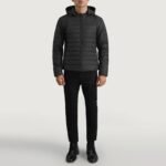 Tyler Black Hooded Puffer Jacket - Image 3