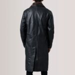 Cai Black Leather Shearling Coat - Image 4