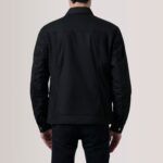 Colberto Black Waxed Canvas Trucker Jacket - Image 4