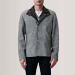 Henrik Grey Suede Cafe Racer - Image 5