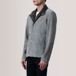 Henrik Grey Suede Cafe Racer - Image 3