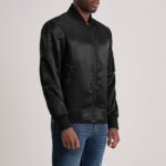 Quinton MA-1 Black Bomber Jacket - Image 2