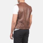 Auden Brown Leather Vest - Image 5