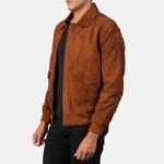 Coffmen Brown Suede A2 Bomber Jacket - Image 2