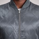 Danson Quilted Grey Varsity Jacket - Image 6