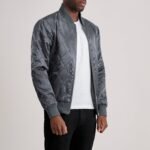 Danson Quilted Grey Varsity Jacket - Image 2