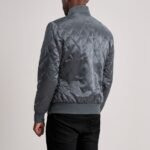 Danson Quilted Grey Varsity Jacket - Image 4