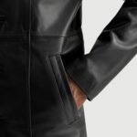 Don Long Black Leather Coat - Image 4