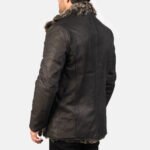 Furlong Black Leather Coat - Image 5