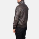 [FS] Glen Street Brown Leather Bomber Jacket - Image 5