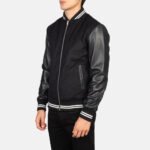 Harrison Black Hybrid Varsity Jacket - Image 2