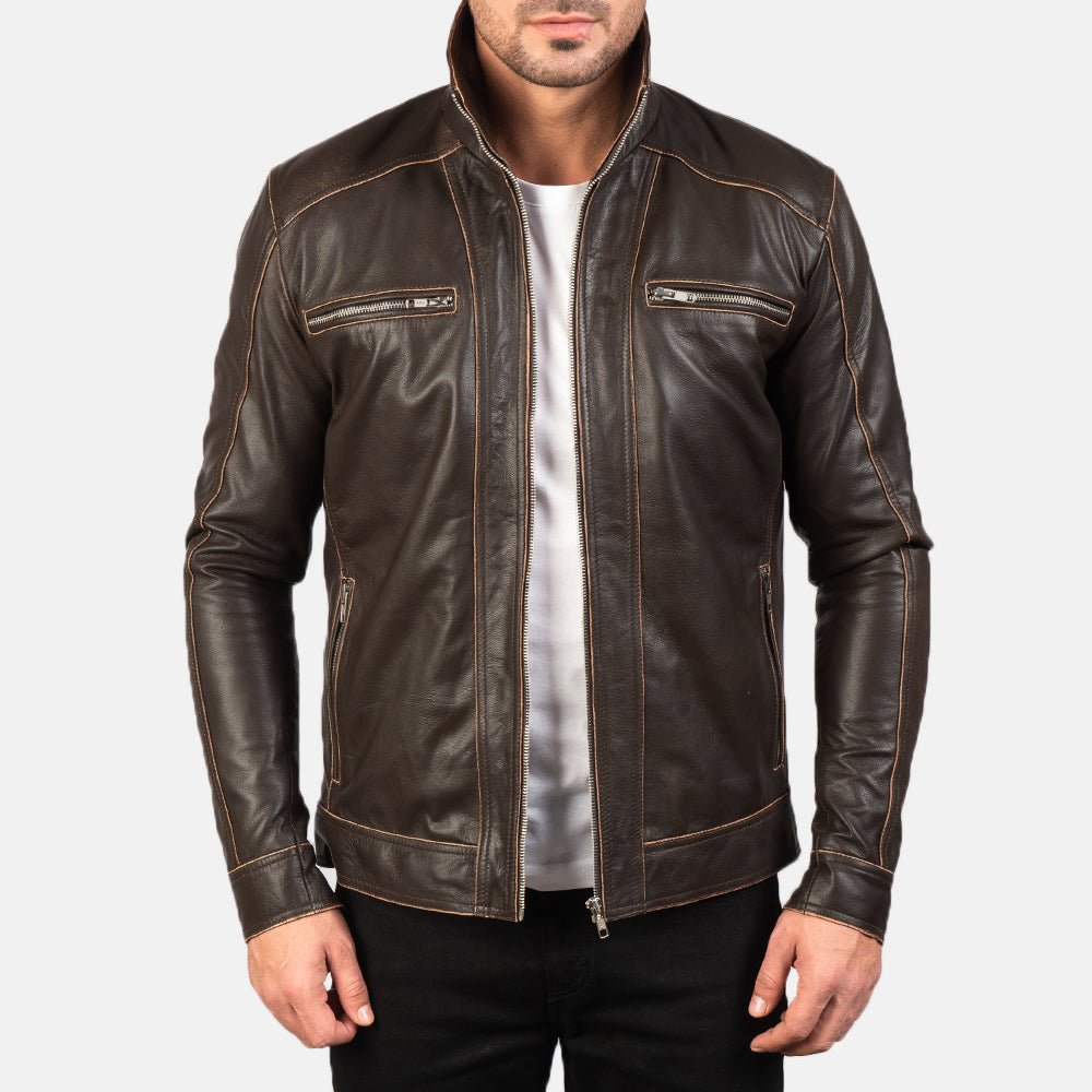 Men_s_Hudson_Brown_Leather_Biker_Jacket-2_9db71b12-f21e-499e-b472-e6bb850b37ee Hudson Brown Leather Biker Jacket - Image 1