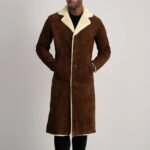 Kolby Brown Suede Shearling Coat - Image 4