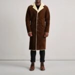 Kolby Brown Suede Shearling Coat - Image 3