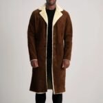 Kolby Brown Suede Shearling Coat - Image 2