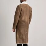 Kolby Distressed Brown Leather Shearling Coat - Image 5
