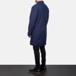 Claud Blue Wool Double Breasted Coat - Image 5