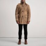 Nolan Distressed Brown Leather Duffle Coat - Image 3