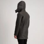 Nolan Tumbled Brown Leather Duffle Coat - Image 5