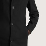 Petrillo Black Wool Single Breasted Coat - Image 6