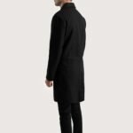 Petrillo Black Wool Single Breasted Coat - Image 5