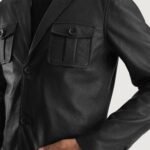 Ray Cutler Black Leather Blazer - Image 6