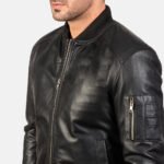 [FS] Bomia Ma-1 Black Leather Bomber Jacket - Image 6