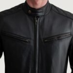 [FS] Sven Black Leather Bomber Jacket - Image 5